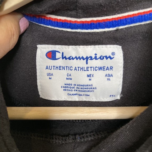 Champion Men's Hoodie Middleweight Script Logo Jersey Pullover Size Medium - Picture 9 of 9